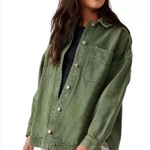 Free People Olive Jean Jacket